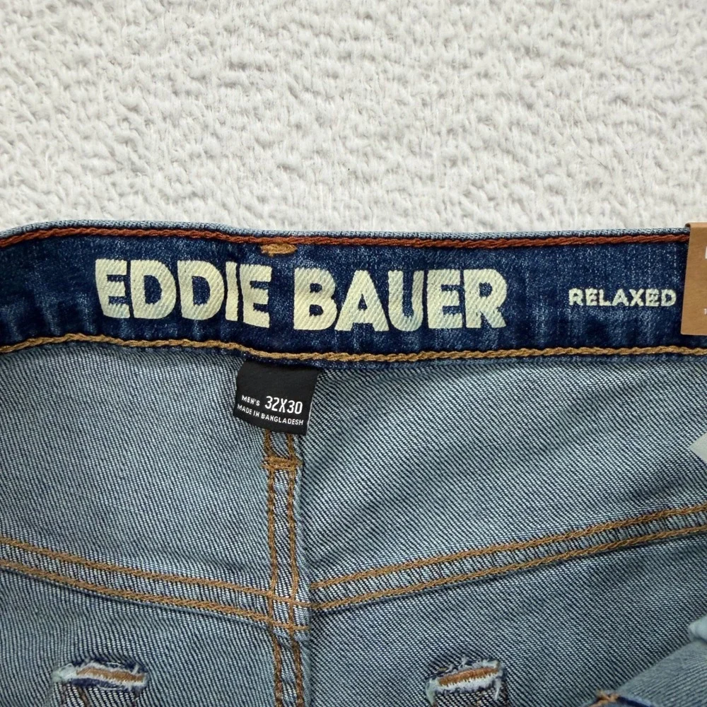 Eddie‎ Bauer Mens Mr Eddies Flex Jeans Relaxed Fit Medium Wash Blue 32x30 NEW